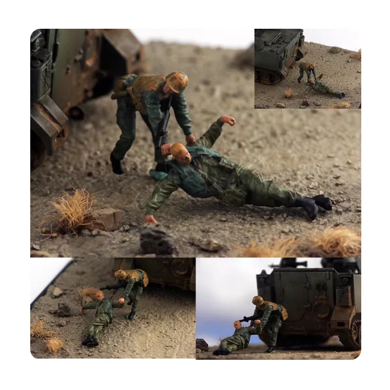 

Масштабная модель 1:72 из смолы: Американская военная спасательная команда во Вьетнаме, подходит для сцен с танками и вертолетами, коллекционная декоративная фигурка для демонстрации.