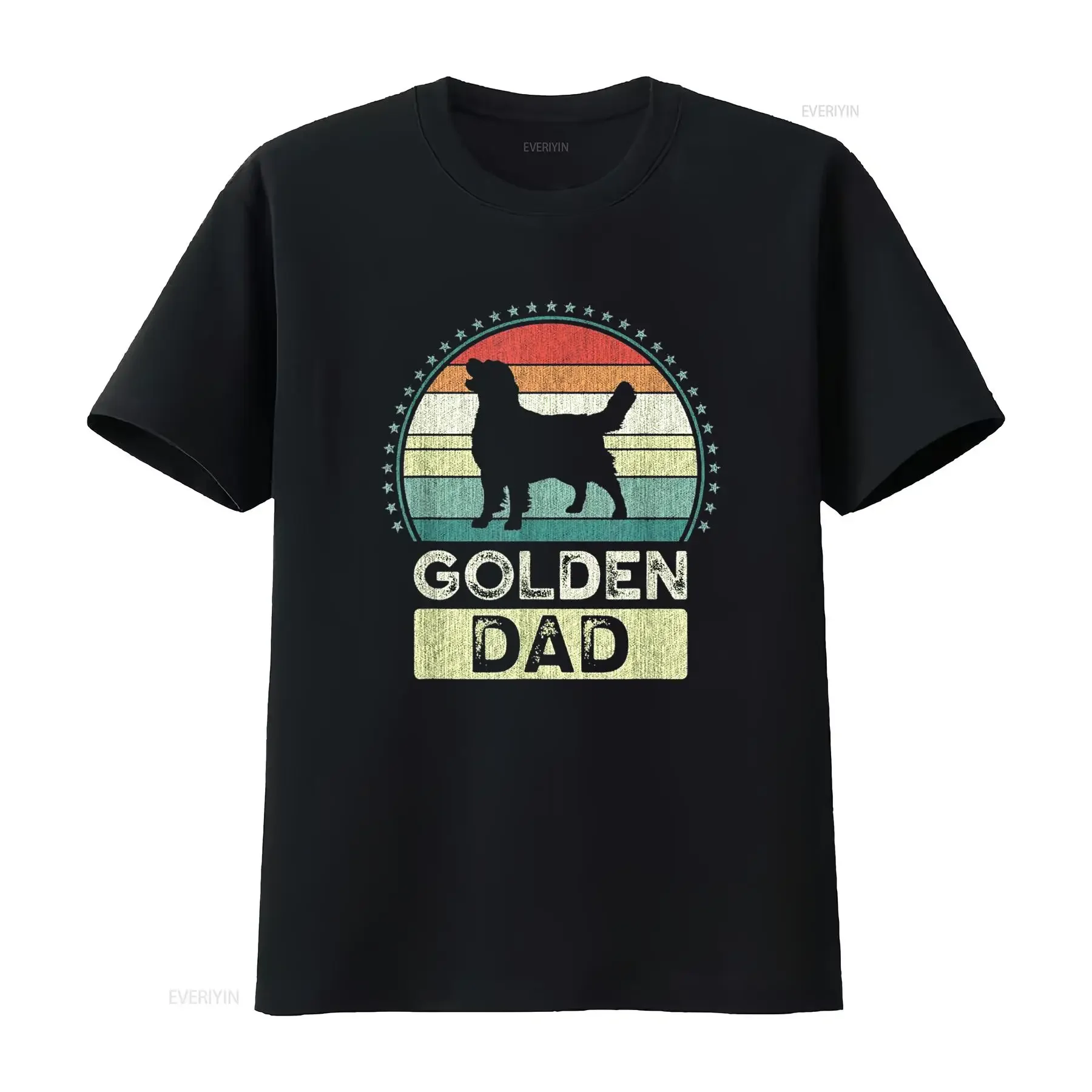 Golden Dad Father s Day Retriever Daddy T Shirt vintage Washed designer clothes Stylish graphic Versatile Soft homme fashion