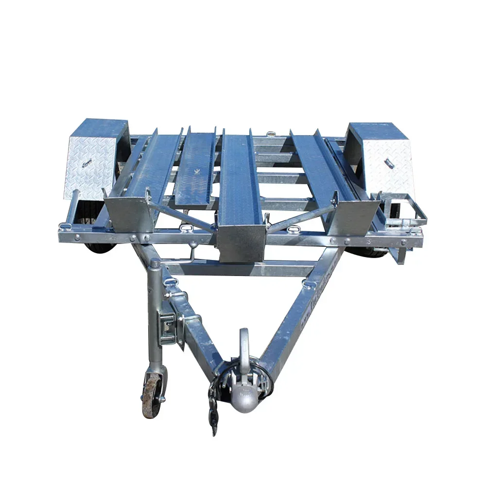 Trailer Pengangkut Sepeda Motor yang Dapat Ditarik untuk Mengangkut Motor