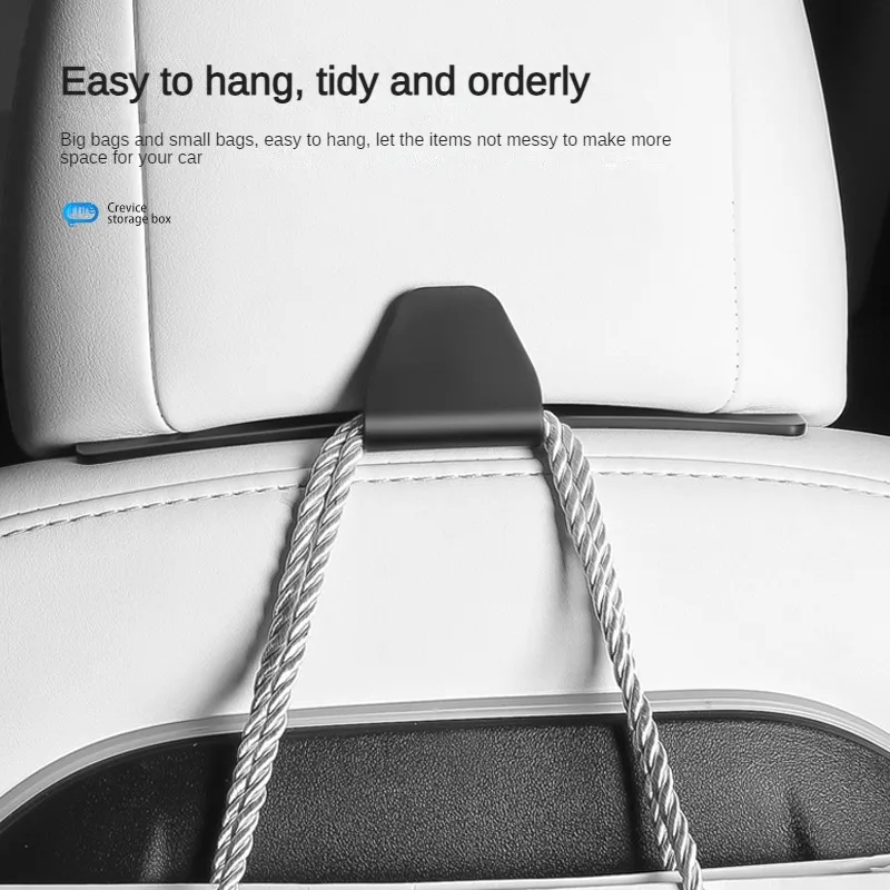 Car Seat Back Hook For Tesla Model 3 Y 2023 Auto Interior Accessories Rear Seater Headrest Bag Organizer Hanger Holder Storage