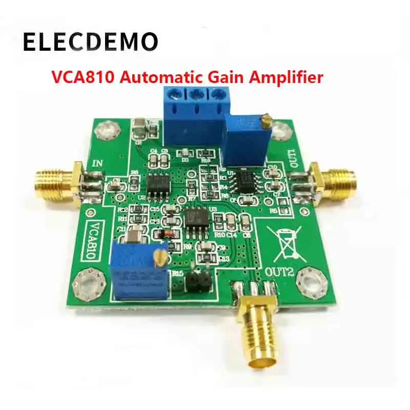 

Gain Amplifier VCA810 Module AGC Module Broadband Voltage Controlled Gain Amplifier board Adjustable DA Programming Control