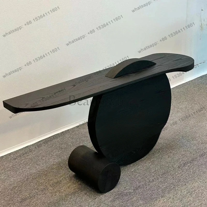 

Creative Entrance Terrace Household Corridor Personalized Solid Wood Pattern Retro Decoration