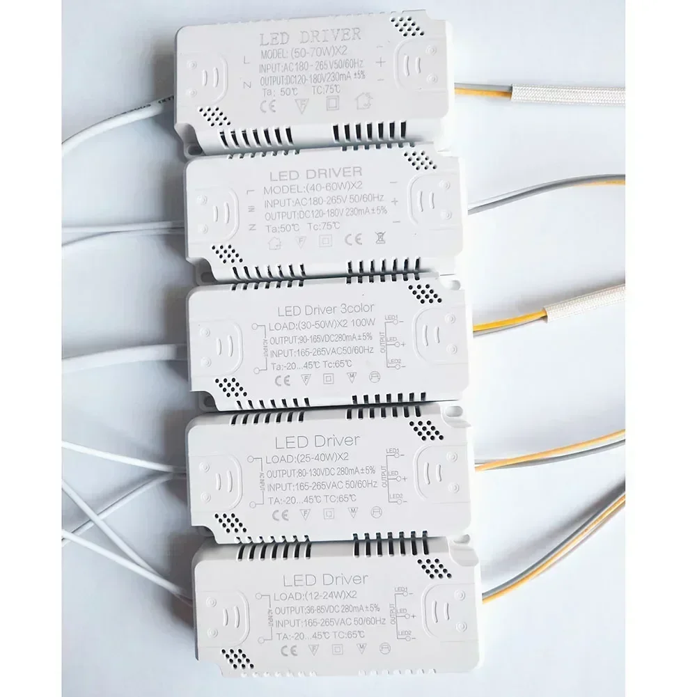 LED Driver 260-280MA AC165-265V 50-60HZ 8-24W/20-40W/30-50W 40-60W 50-70W LED Constant Current Driver Power Unit Supply Adapter