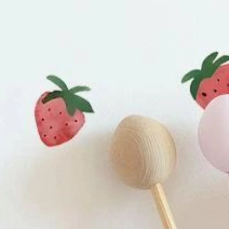 1PC Cute Berry Self Adhesive Wall Stickers Simple And Sweet Room Bedroom Background Wall Decoration Stickers