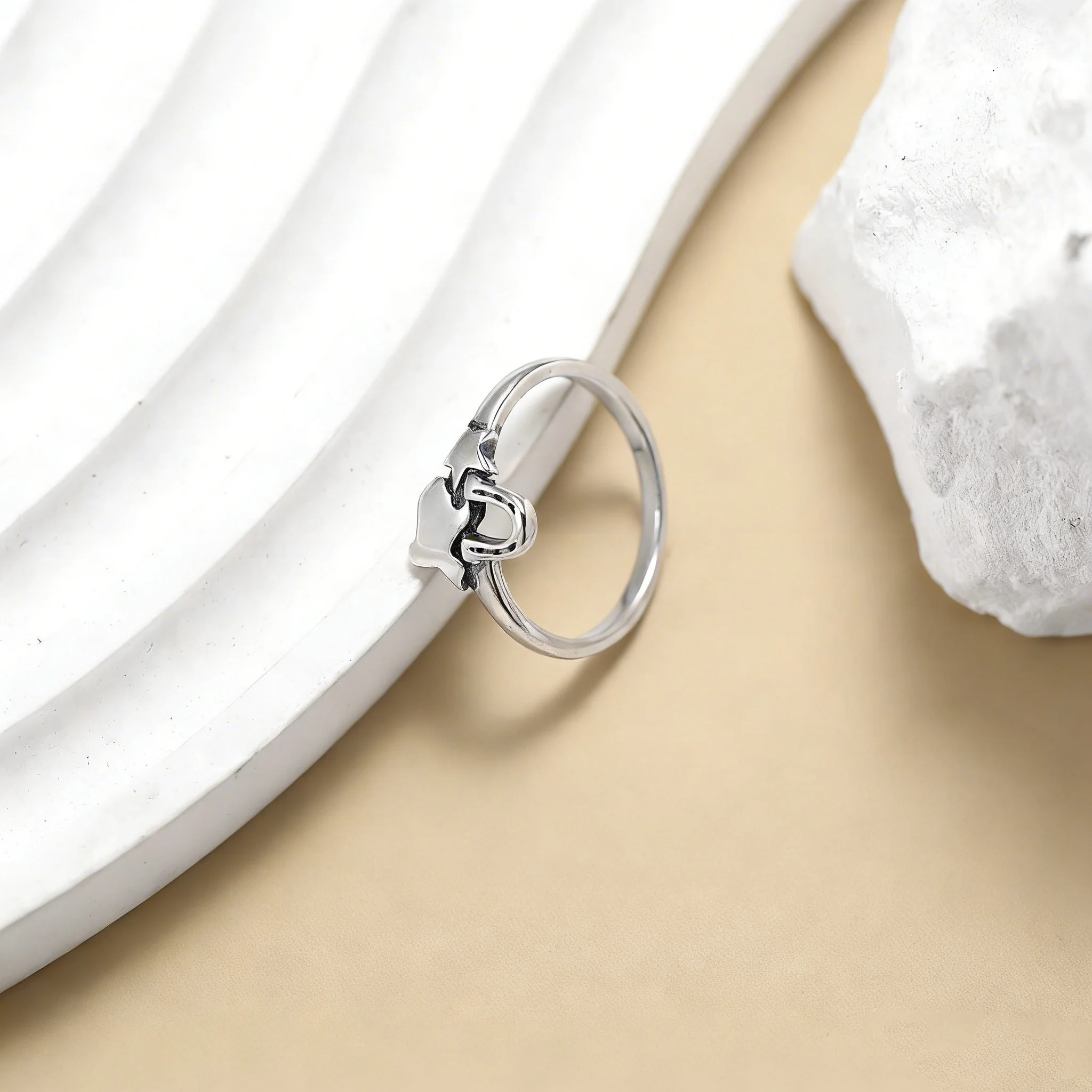 S925 Sterling Silver Texas Trio Ring， Romantic and Cute Gift for Girls,Valentine's Day gift,Mother's Day gift.