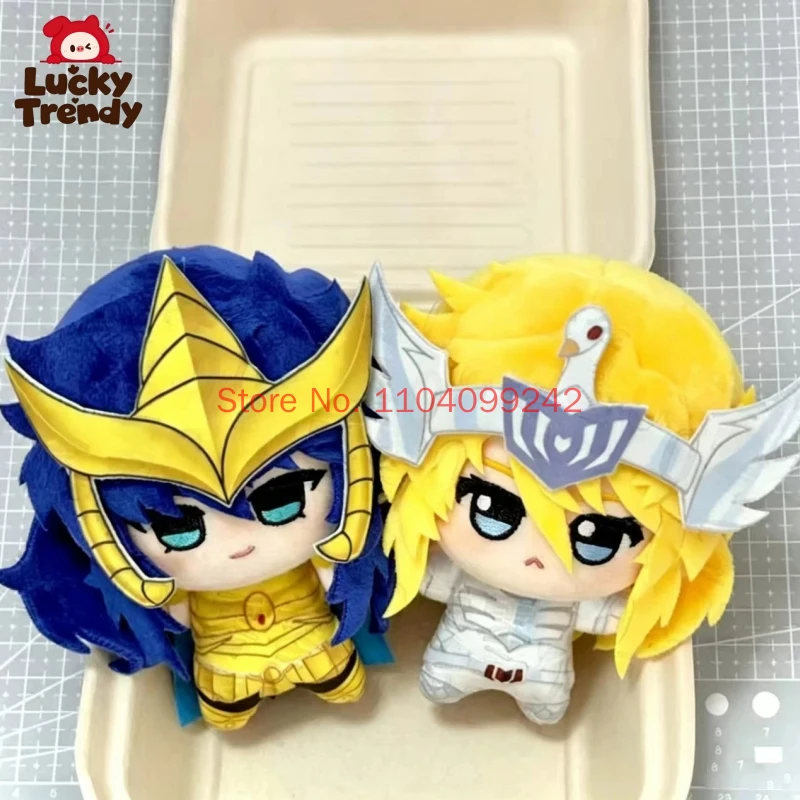Saint Seiya The Lost Canvas Lc Cotton 10cm Cute Plush Doll Gold Saint Anime Character Mini Stuffed Toy Collectible Gift  Fans