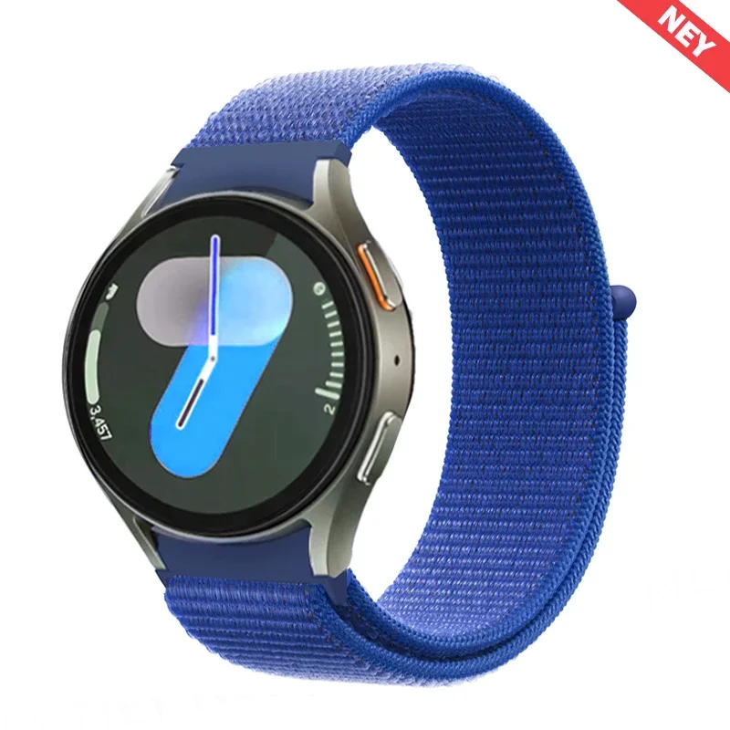 Geen gaten nylon lusband voor Samsung Galaxy Watch 7/FE/6/4/classic/5 pro 44mm 40mm sportarmband Galaxy Watch7 riemaccessoires