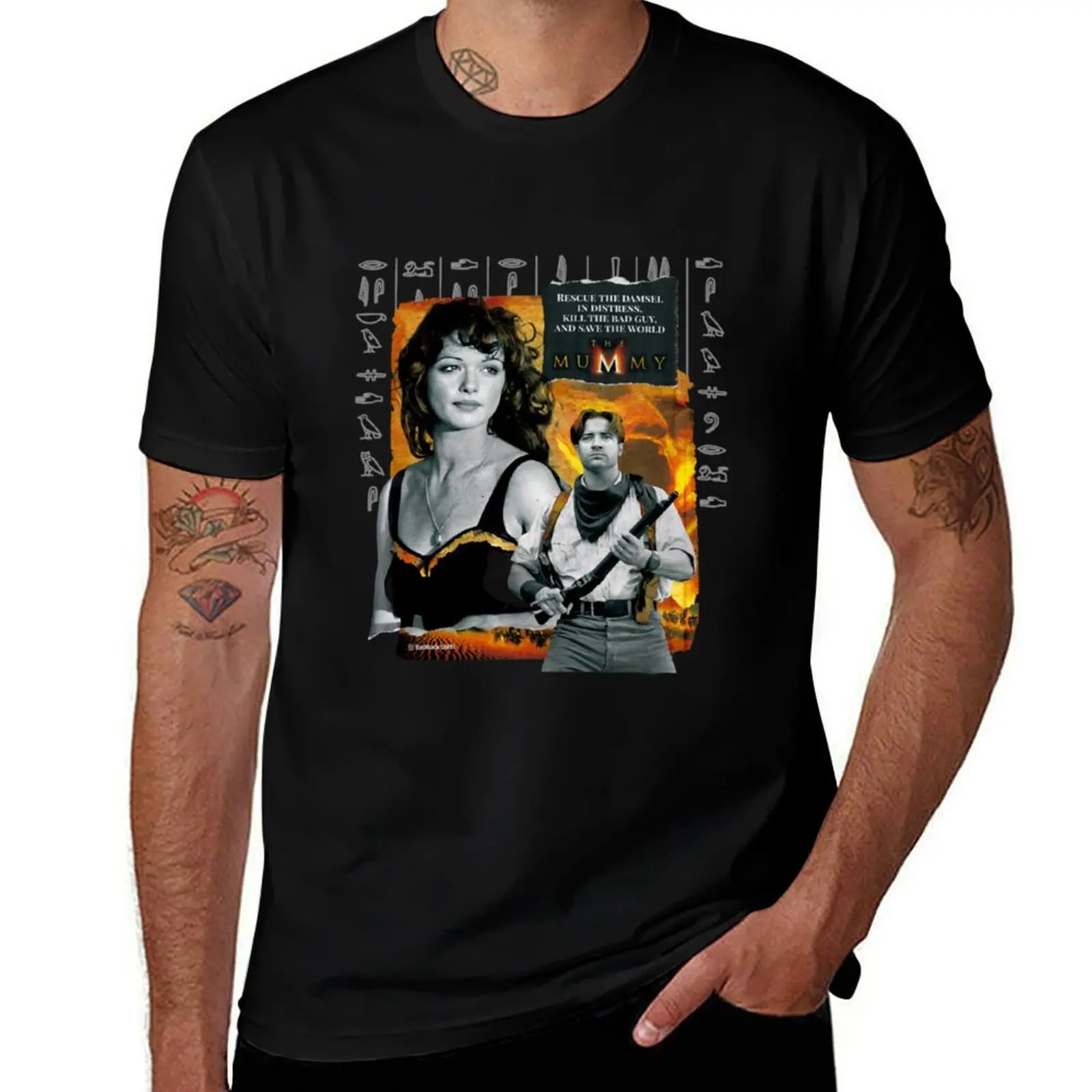 

The Mummy symbol poster Rick and Evelyn T-Shirt custom shirt anime tshirt heavyweights blanks luxury clothes men