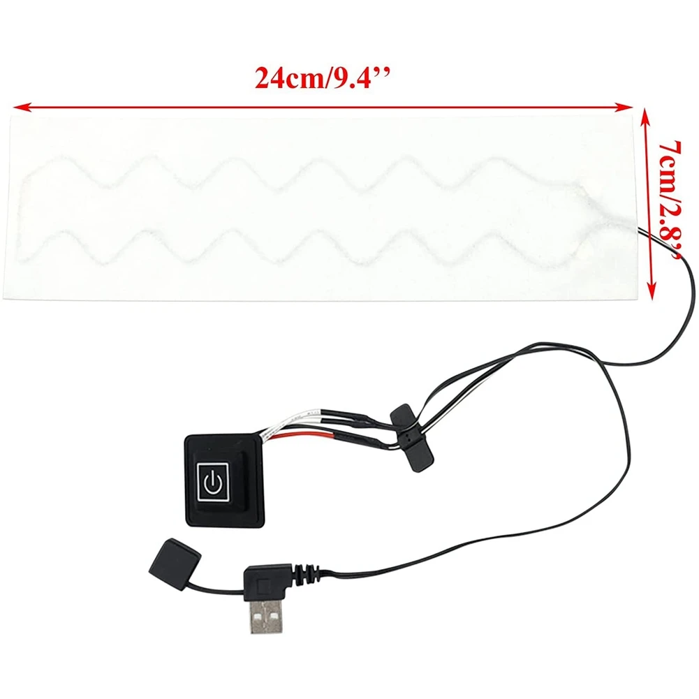 A56K Electric Heating Pad,Thermal Scarf Heated Pad USB Heater Clothing Heating Pads, with LED Indicators for Riding Skiing