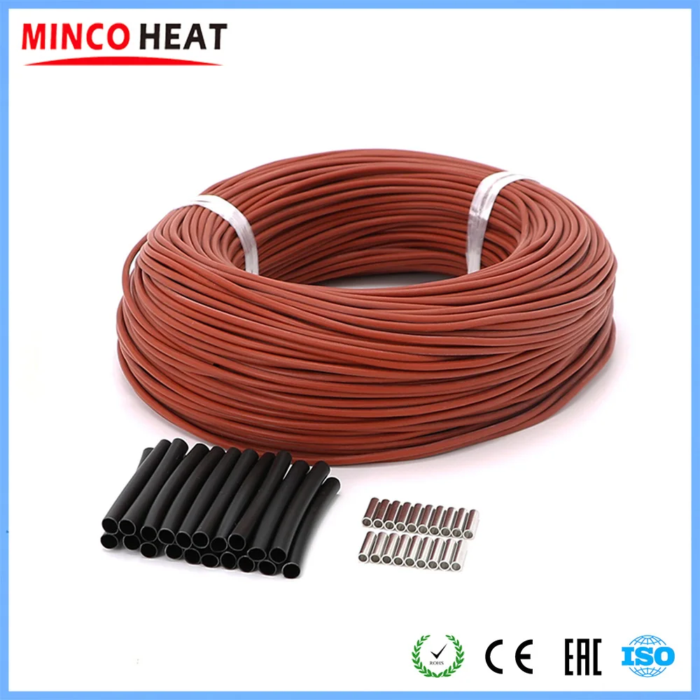 MINCO HEAT 5 to 100m 12K 33ohm Infrared Carbon Heating Cable Electric Warm Floor Heating Wire
