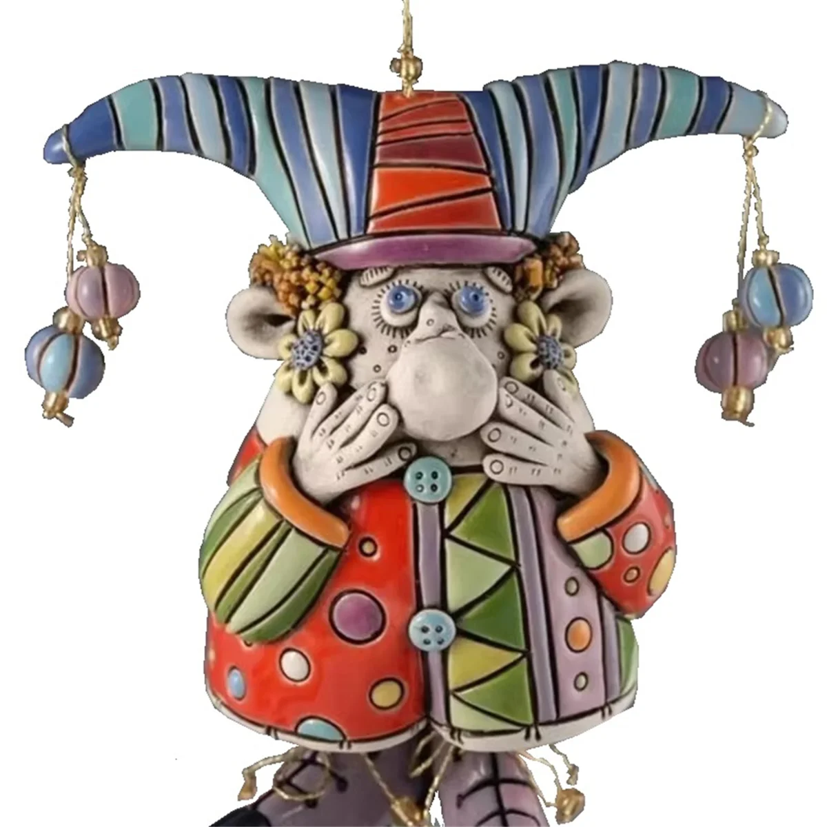 Clown Wind Chime Ornaments Halloween Outdoor Garden Ornaments Resin Decorative Gift B