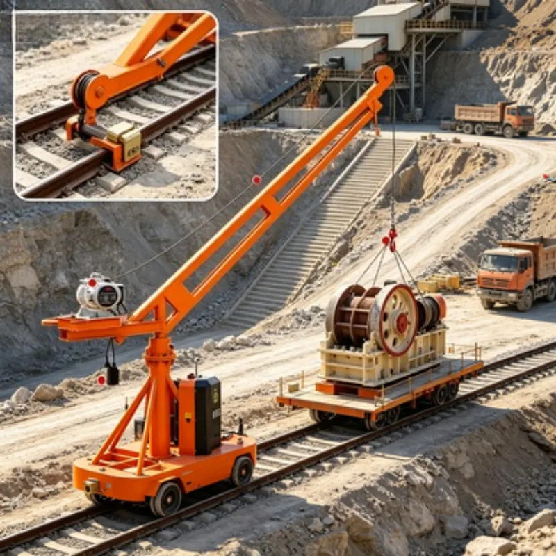 Flexible Counter Weighted Floor Crane – 1Ton Electric Hoist with Rotating Jib Boom, Portable Mobile Crane for Multi-Purpose