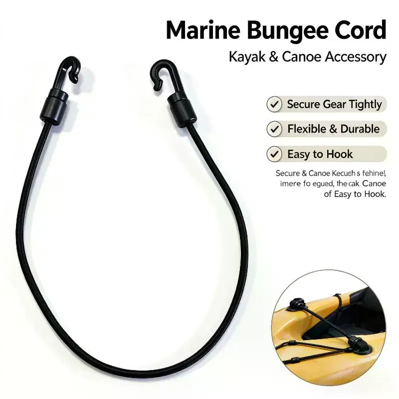 Bungee Cords 10Pcs Durable High Elastic Tie Down Straps with Hooks for RV Camping Cargo Fastening