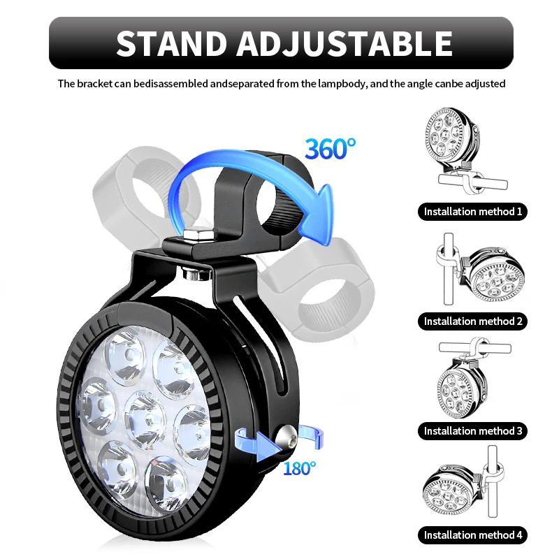 1 Set Universal Motorcycles Headlight LED Fog Light Spotlights ATV Car for Polaris Indy 120 550 600 650 850/Indy EVO/ProStar S4
