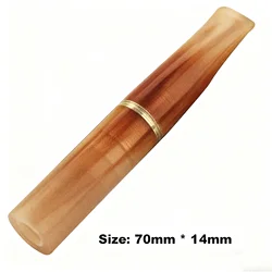 Black Mouthpiece Lip Natural Yak Horn Puff Cigarette Holder For 5.5mm 8mm Cigarette 9mm Activated Carbon Gravel Filter