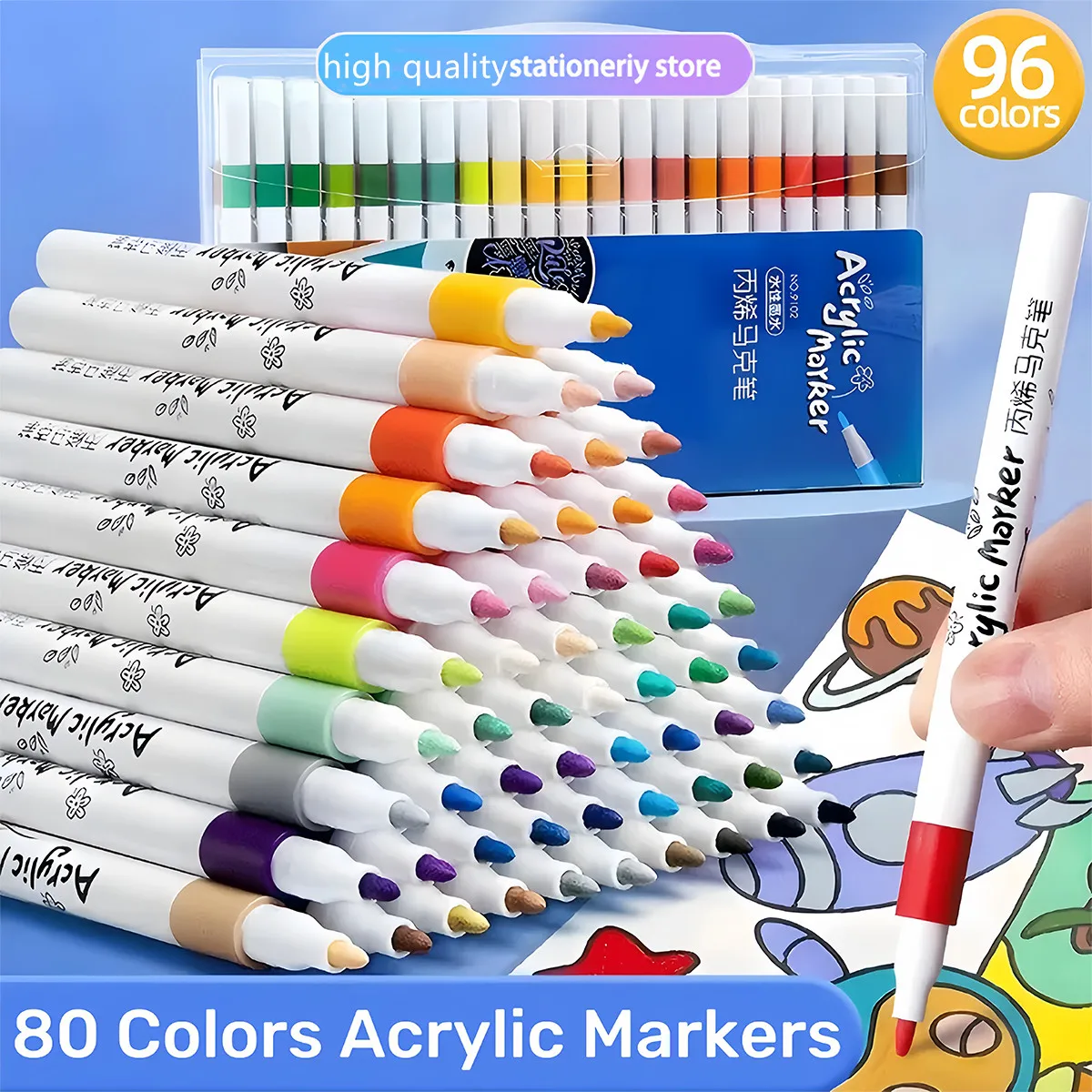 

Акриловый маркер, 48-цветный маркер на водной основе, студенческое искусство, анимация, ручной рисунок, ручка для граффити