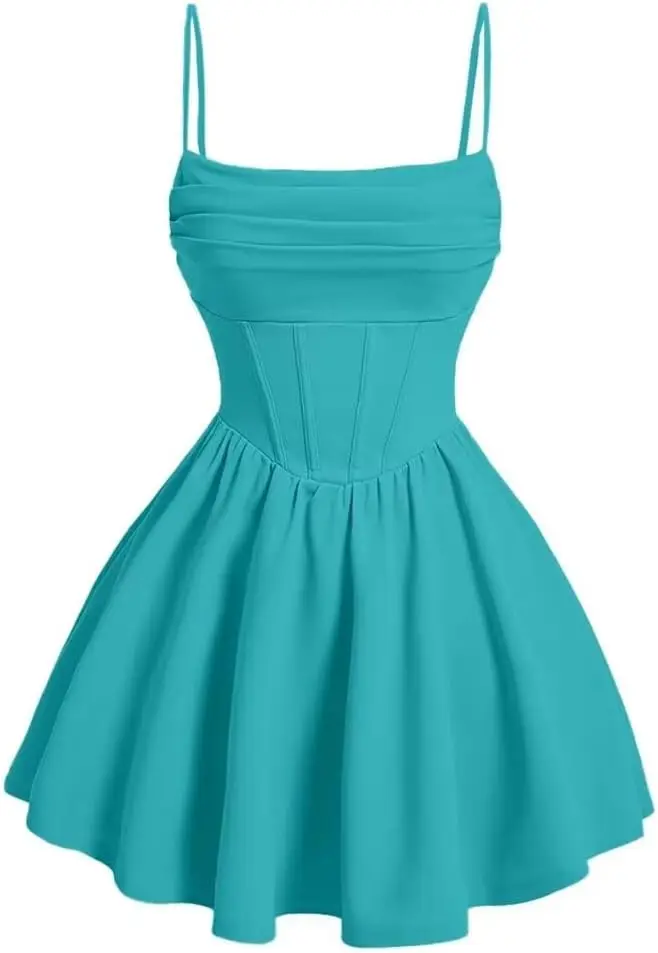 

Шифоновое молодежное платье с тонкими плечами обратно в школу, облегающее вечернее танцевальное платье, плиссированное трапециевидное вечернее платье для коктейльной вечеринки