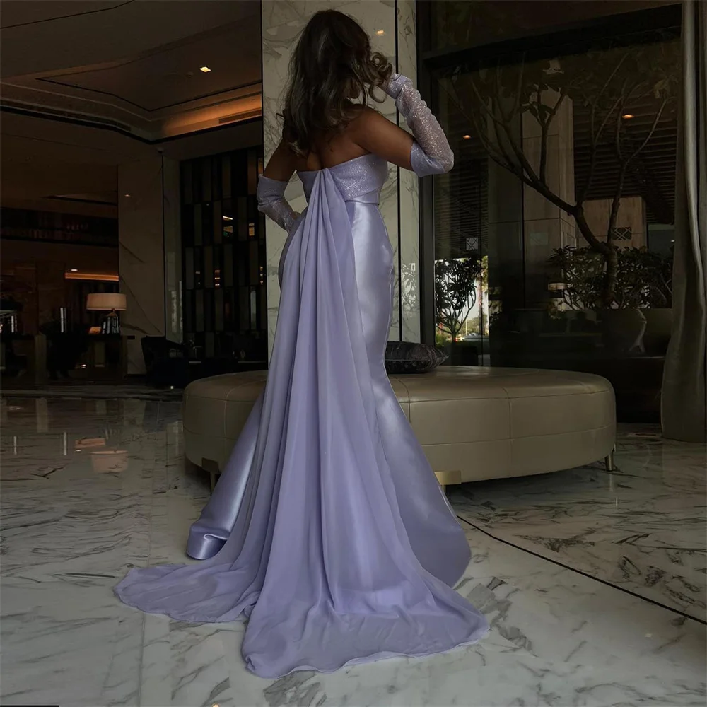 MOBUYE-Robe de Bal Sans Bretelles pour Femme, Tenue Élégante à la Mode Arabe, Dubaï, 2024