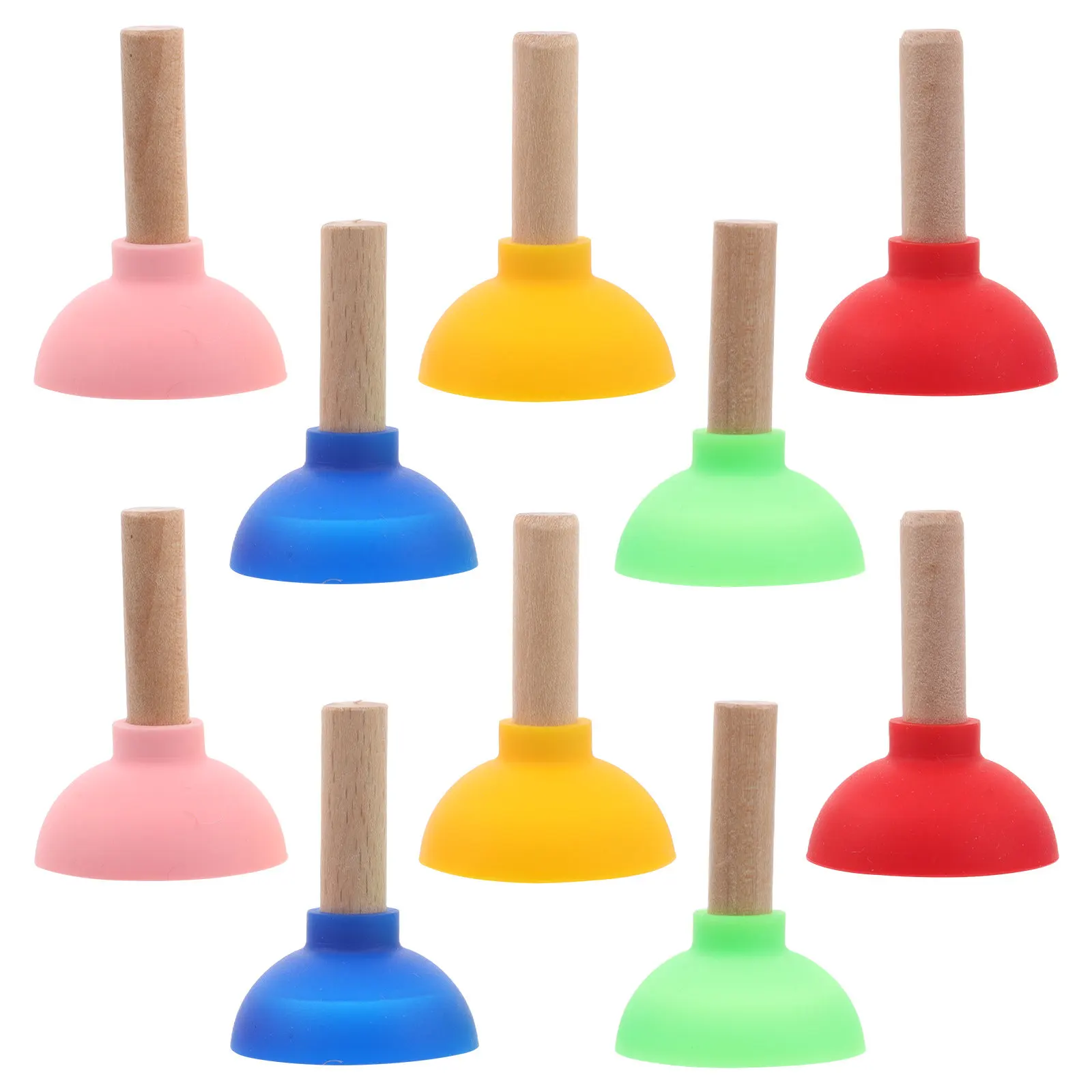 10Pcs Magic Props Mini Colorful Plungers Unique Card Finding Tool Funny Magician Accessory Plunger Sucker Bathtub Plunger