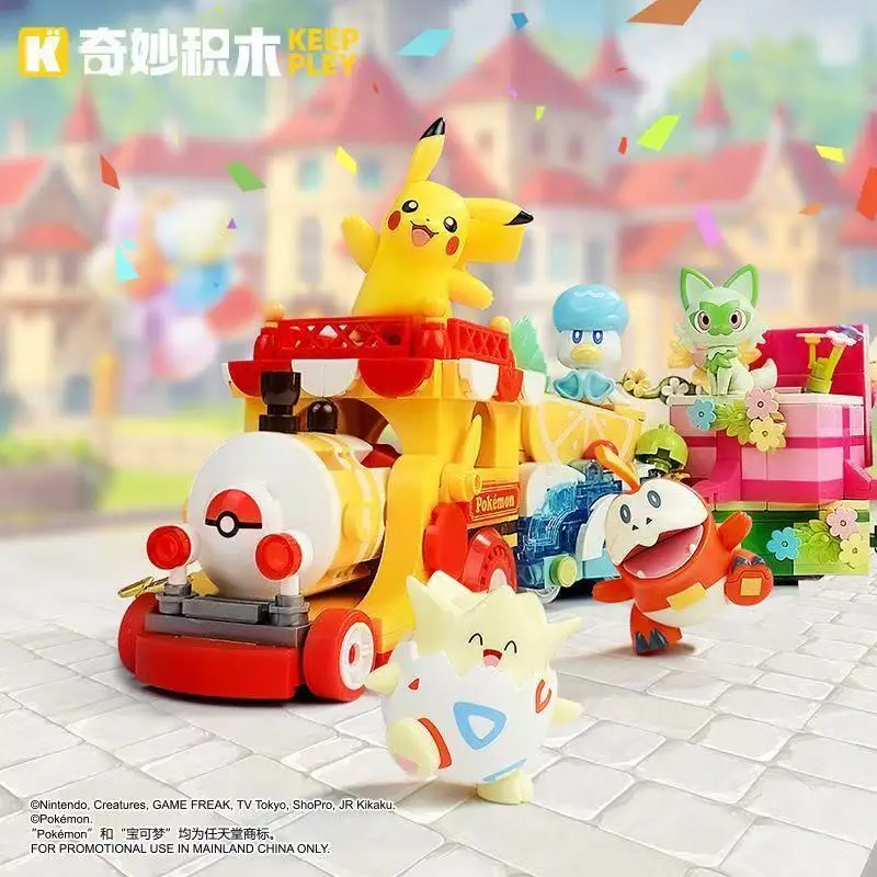Оригинальный сборный блок Keeppley Pokemon, игрушка Пикачу Fuecoco Togepi Sprigatito Quaxly, экшн-фигурка, модель куклы, детская игрушка