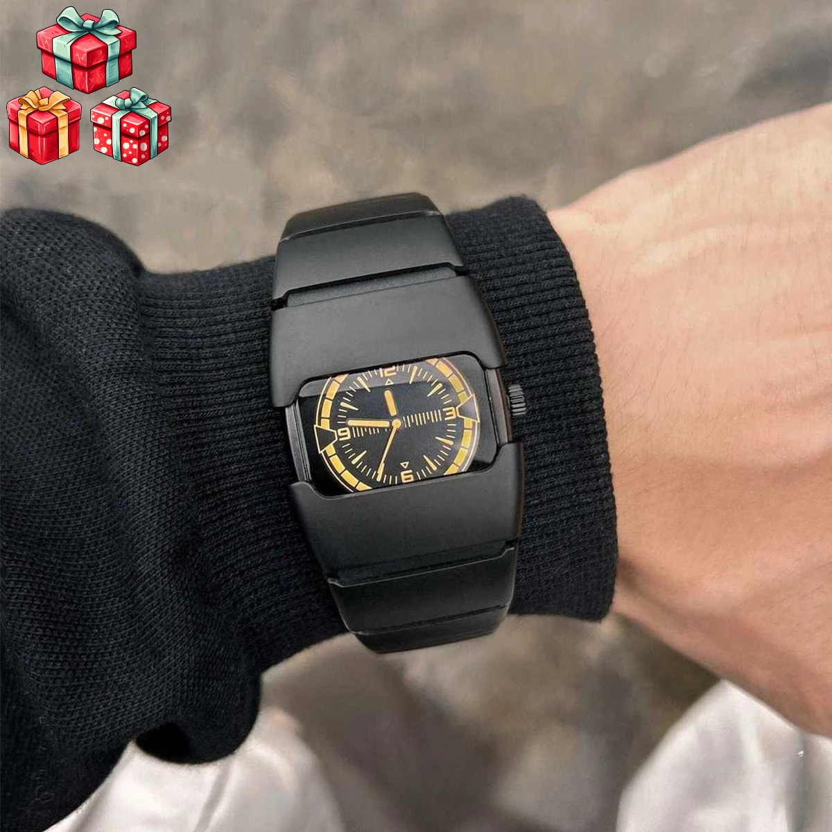 

Y2kVintage Armor Watch Мужские водонепроницаемые кварцевые часы Millennium Retro Ins Style Высококачественные уникальные модные часы