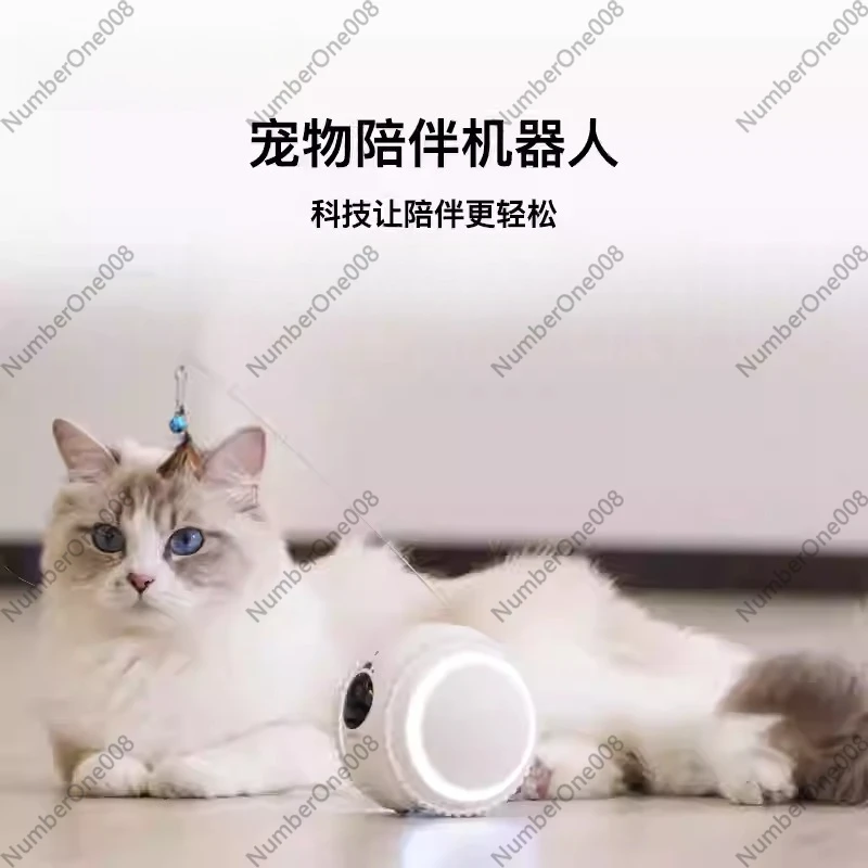 Smart Pet Companion Robot Pet monitoring Teasing Artifact With Camera Remote Cat Teasing Automatic Recharge AI Cat Recognition