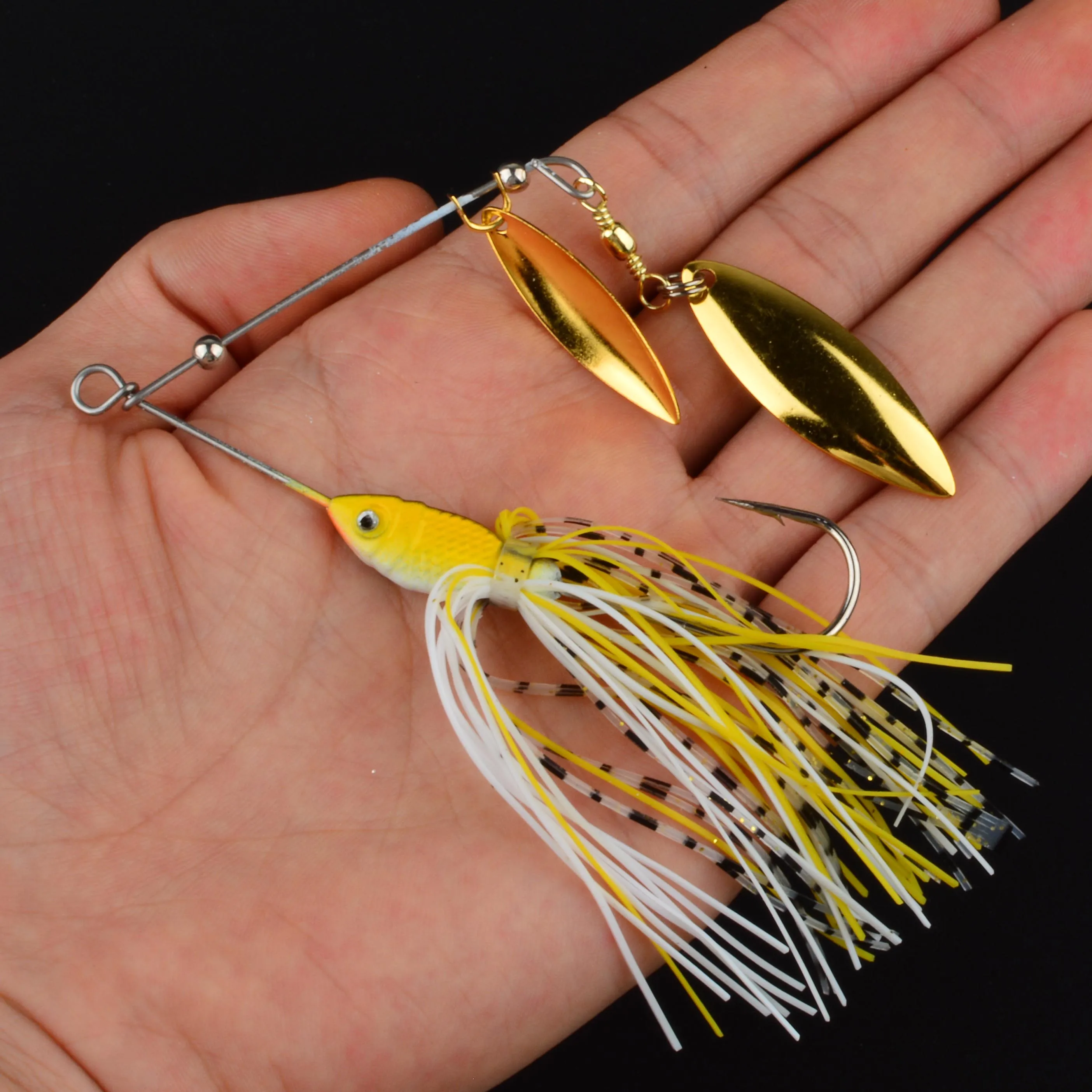 Spinnerbait metálico para lubina – Señuelo giratorio de pesca - imagen 3