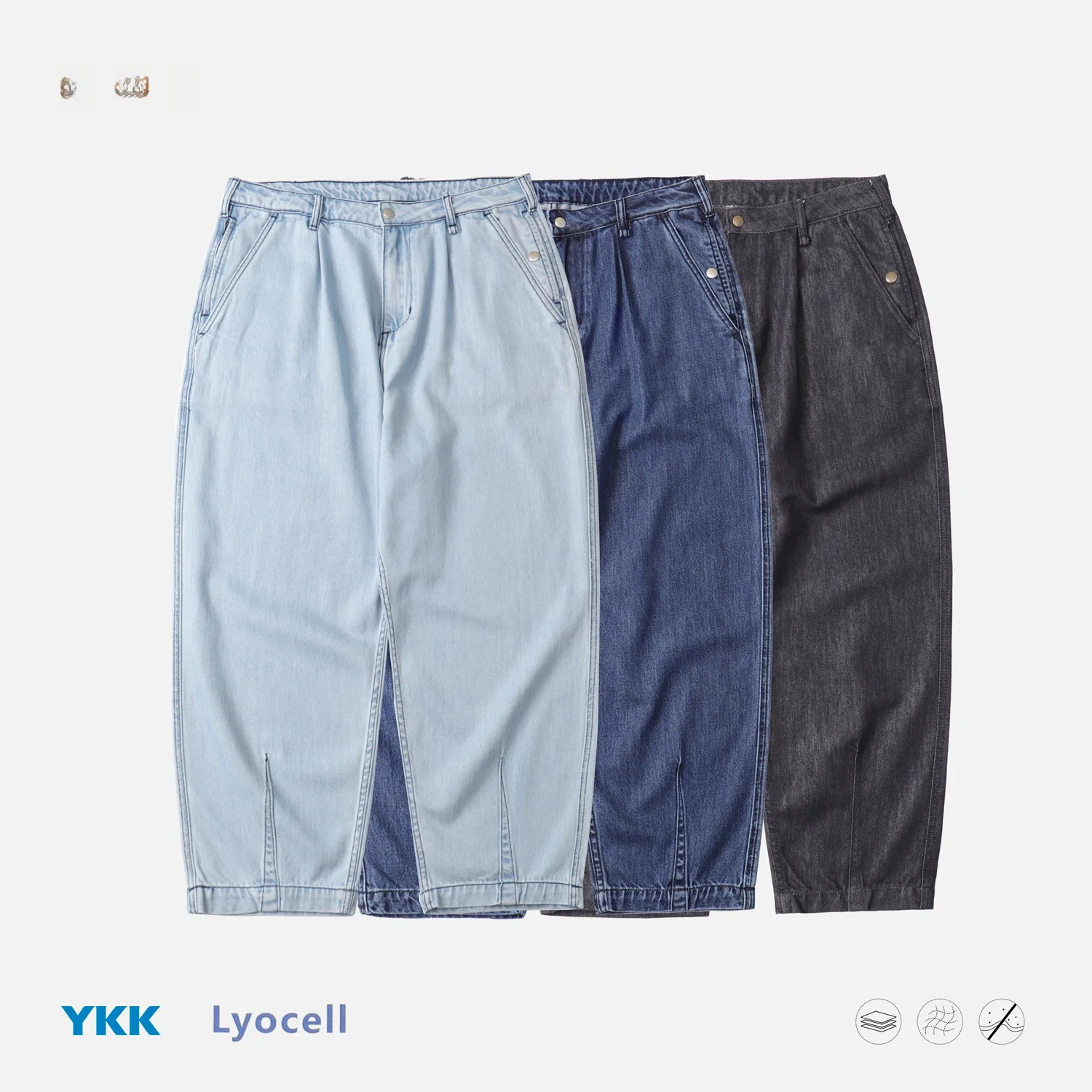 

Мужские джинсы-чинос из девяти частей с защитой от выцветания, свободного прямого кроя, винтажные, со средней посадкой, на молнии, для повседневной носки