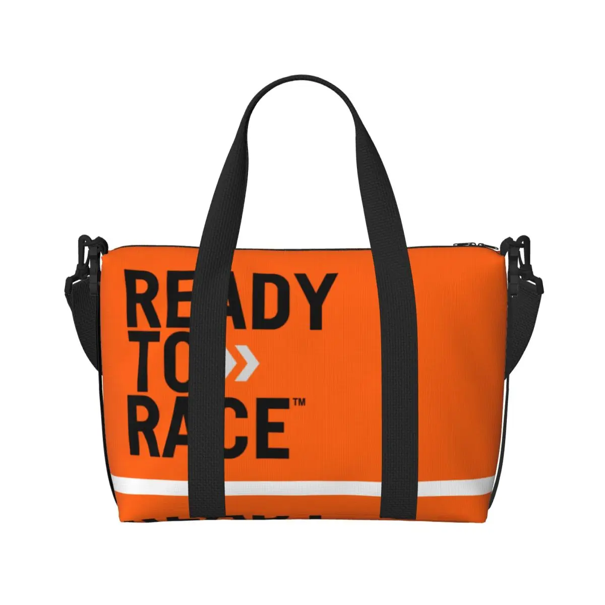 Custom Large Ready To Race Logo Tote Bag for Women Motorcycle Rider Racing Sport Shopper Shoulder Beach Gym Travel Bag