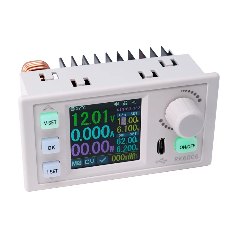 

Digital display adjustable RK6006 DC regulated power supply panel module 24V48V battery step-down wide voltage constant current