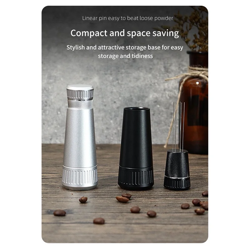 ABGU القهوة النمام القماش مسحوق إبرة مع قاعدة القهوة القماش مسحوق النمام إبرة القهوة WDT أداة اثارة مسحوق إبرة 1