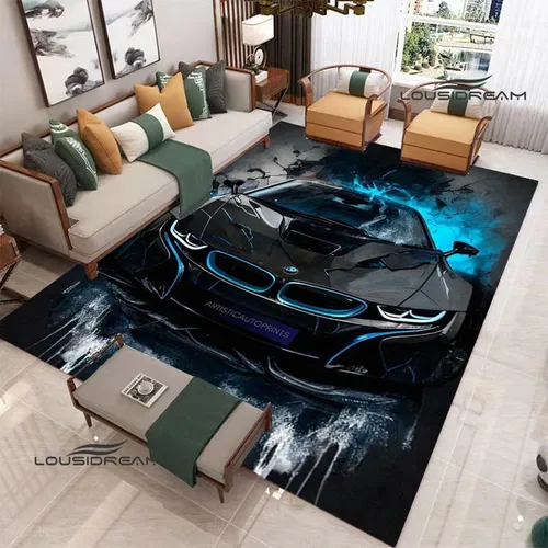 3D 레이싱 B-BMWS 프린트 카펫, 미끄럼 방지 카펫, 침실 장식, 화장실 바닥 매트, 야외 러그 영역 깔개, 생일 선물 