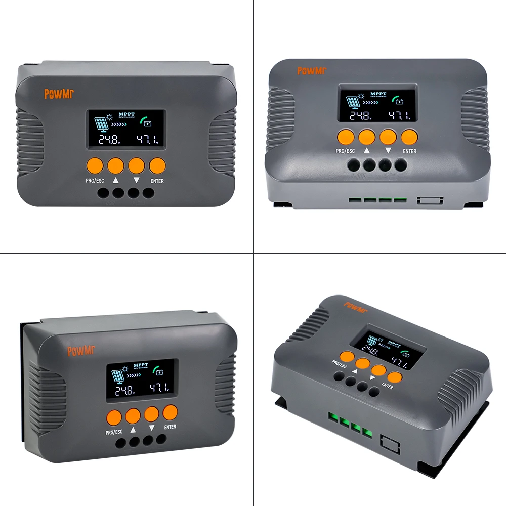 PowMr 10A MPPT Solar Laderegler kompatibel mit 24V/36V/48V/60V/72V Batterie kann adaptive Boost Charge IP32 LCD Display