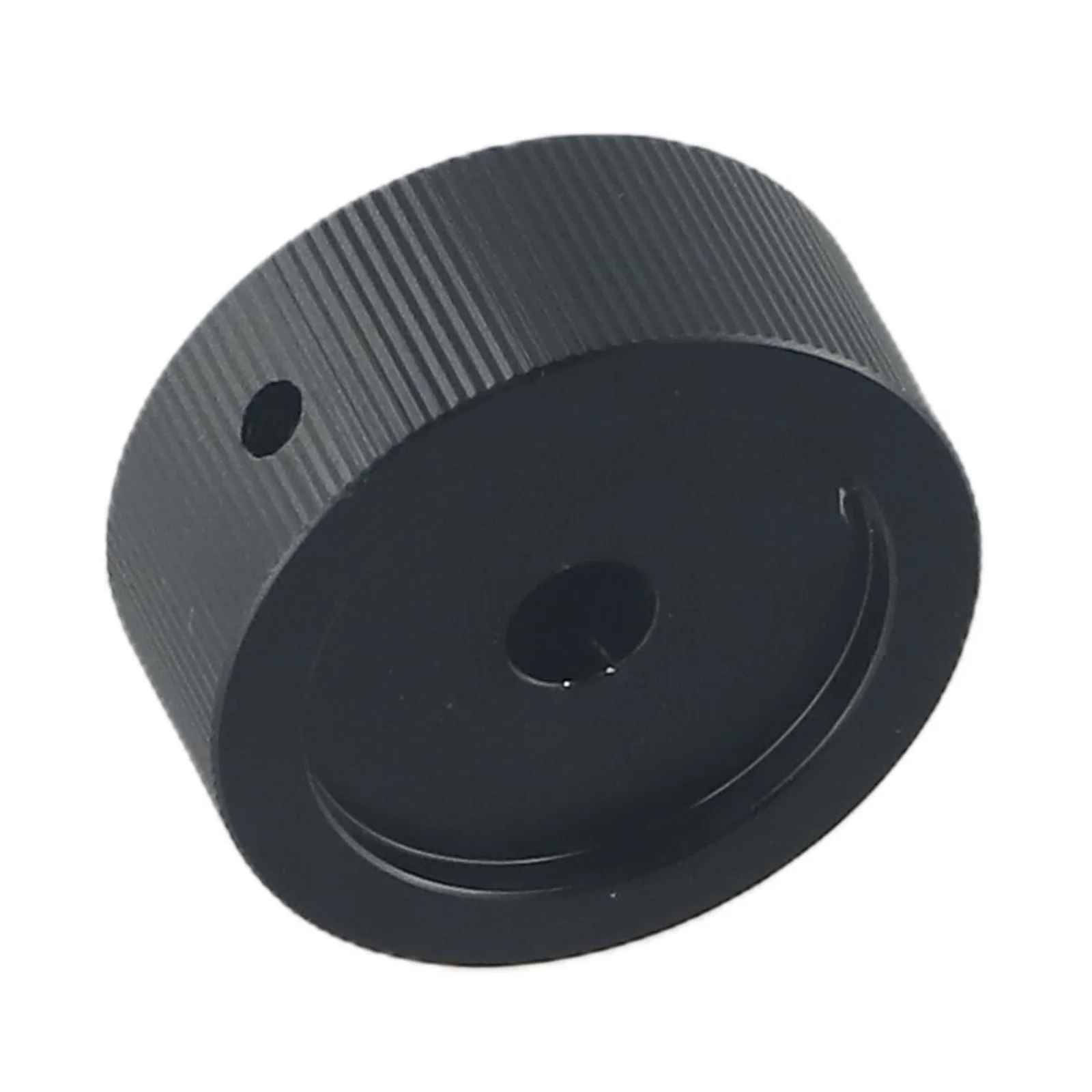 Black Matte Solid Aluminum Volume Control Knob 32x13mm for 6mm Potentiometer with Anti-Slip Texture and Wrench Included