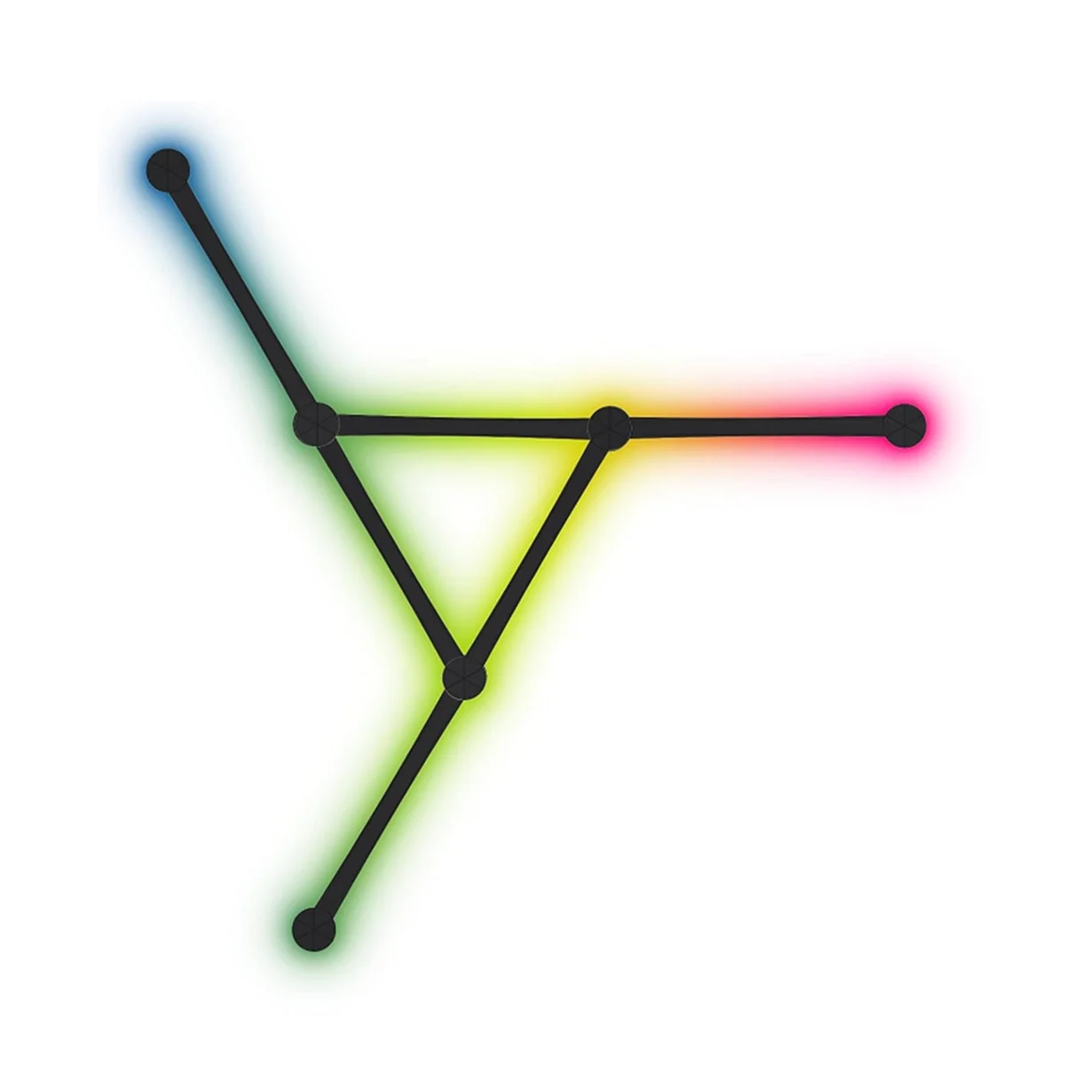 USB Smart Wall Light RGB LED Light Bars 16 Million Color Dimmable Music Sync DIY Home Decor Light Bars Black