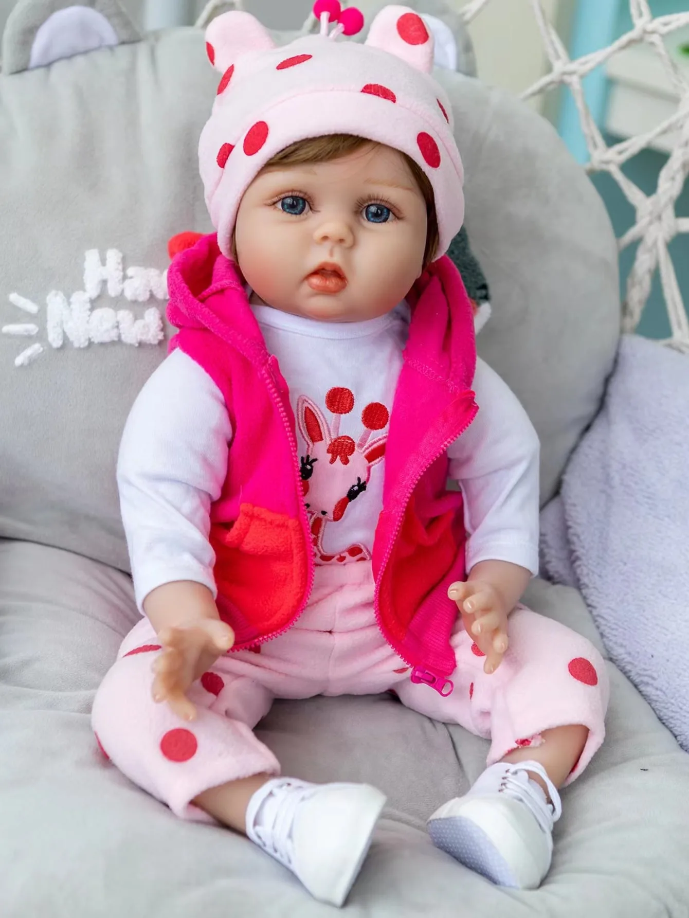 

20 Inch 50 Cm Lifelike Cute Reborn Baby Doll For Children Birthday Gifts Newborn Baby Doll