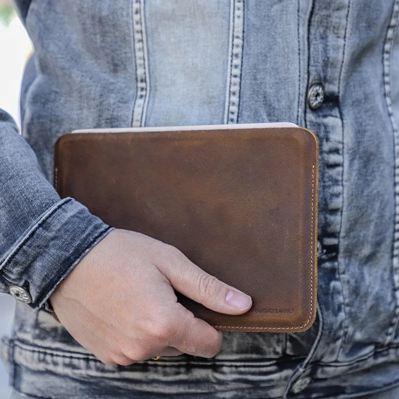 Crazy Horse Leather Tablet Case for iPad Mini 6 7.9 8.3 Inch Minimalist Protective Sleeve Portable Mini Tablet Cover