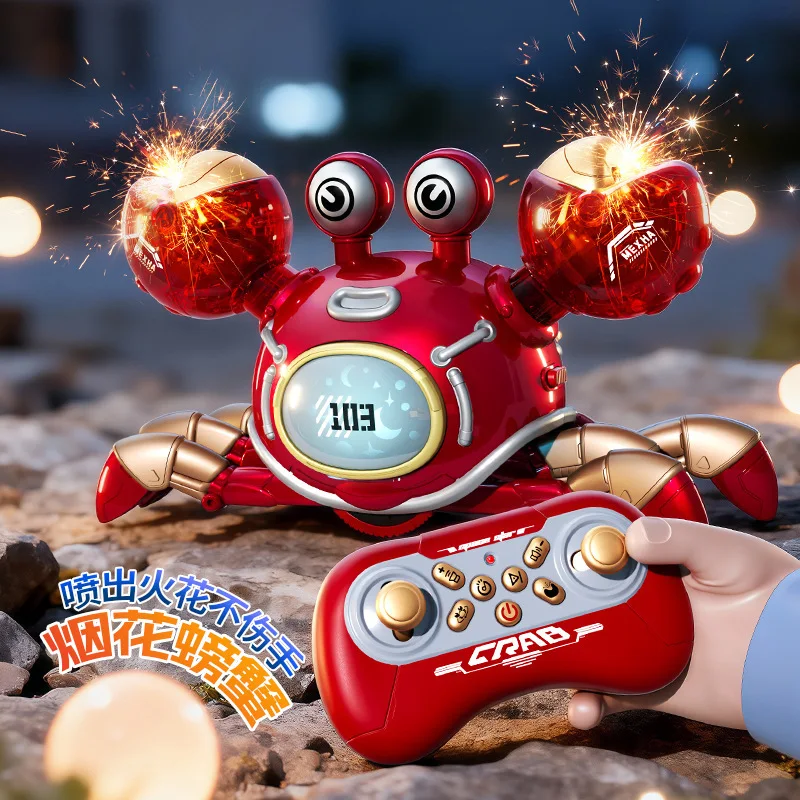 Remote Control Ai Electric Mechanical Crab Toy With Safe Spark Effect Interactive Plaything For Kids Pet Use Your Hands Brain
