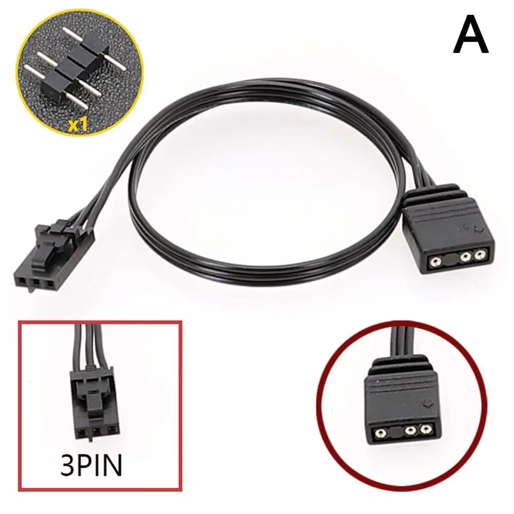 Adapter Cable For Corsair RGB To Standard ARGB 4Pin 3Pin Adapter Connector Pirate Ship Controller Adapter Line QL LL120 ICUE