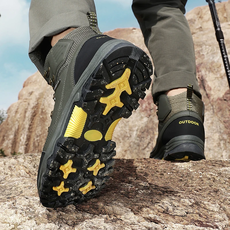 

2025 Waterproof Hiking Boots for Men Trekking Mountain Shoes Summer Walking Climbing Winter Outdoor Footwear Big Size