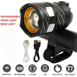 15000LM T6 LED Light Bicycle Accessories Bike Light Set USB Rechargeable Headlight/Flashlight Waterproof Zoomable Cycling Lamp