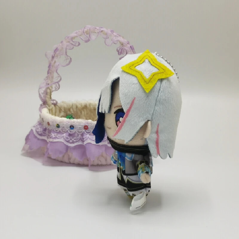 Novo bonito hololive amigos para ir amane kanata mascote de pelúcia chaveiro saco pingente ornamental 10cm boneca presentes