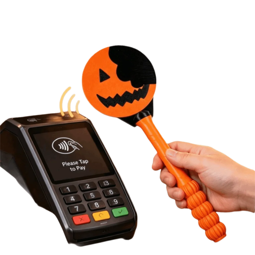 Touch Sensitive Halloween Magic Wand Pumpkin Design Handheld Pumpkin Tap Wand 3D Printed Non-Contact Touch Sensitive Wand
