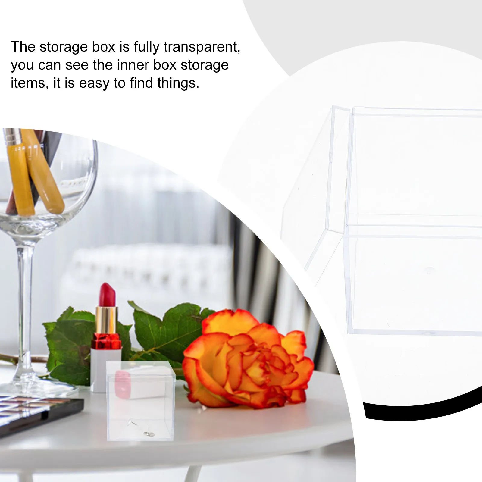 

8Pcs Jewelry Storage Boxes Clear Plastic Square Containers Small Acrylic Boxes for Earrings Rings Necklaces Bracelets Brooches