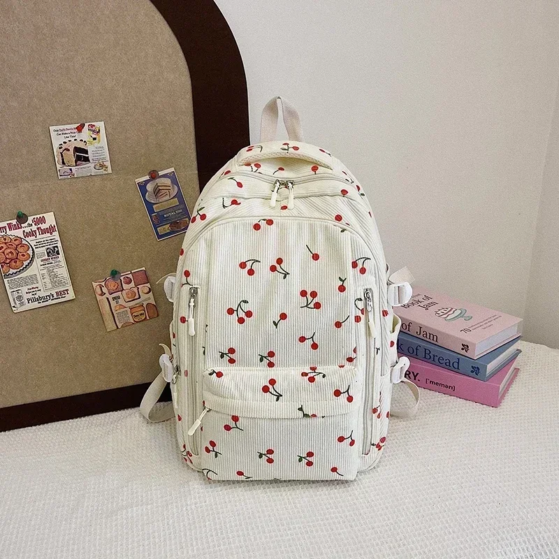 2024 High Quality Bag for Women Zipper Nylon Casual Softback Solid New Style School Bags Sewing Thread Large Capacity Backpacks