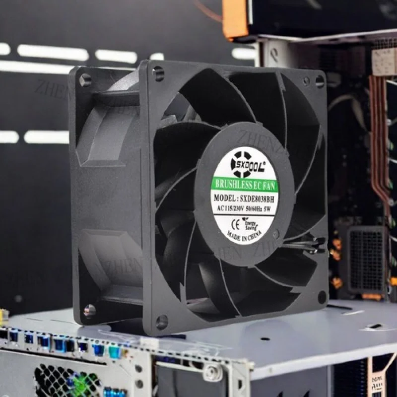 Y Y For Sxdool SXDE8038BH Ec Fan, 80X80X38Mm, 90-270V, 5W, 52 Cfm, 3800 Rpm Hig…