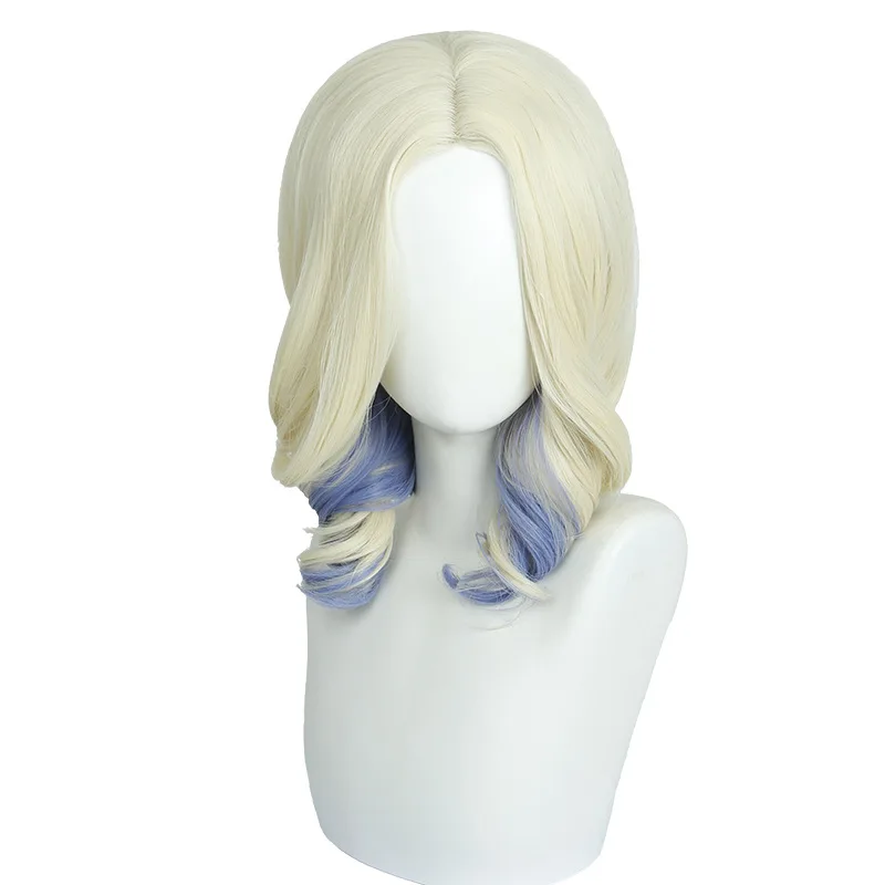2025年新スタイルゾンビ高校4アニメウィッグ女性用サイドパートカールウィッグコスプレ用