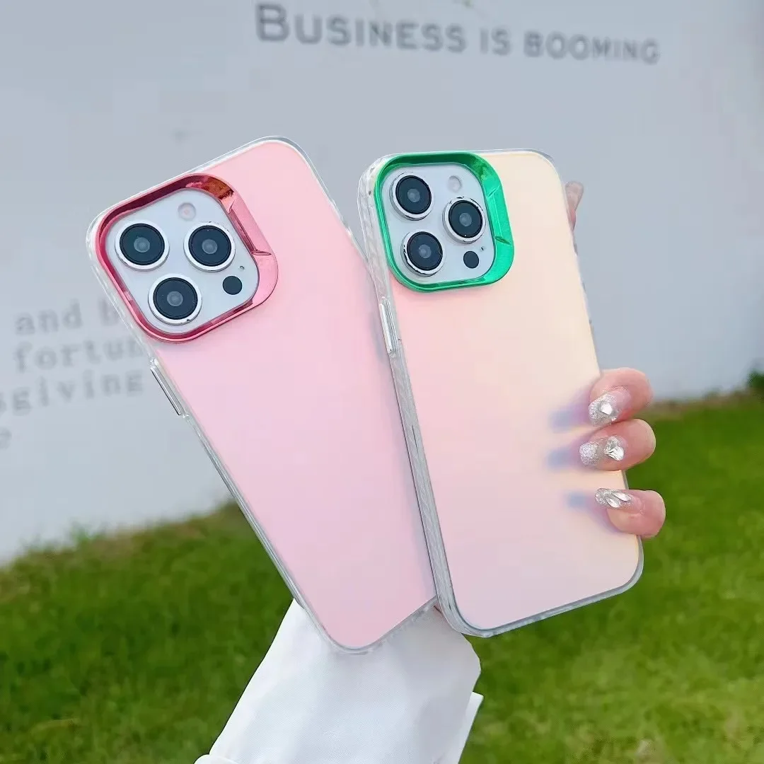 Funda de teléfono láser para IPhone 11, 12, 13, 14, 15, 16 Pro Max, funda a prueba de golpes para IPhone 16 Pro Max
