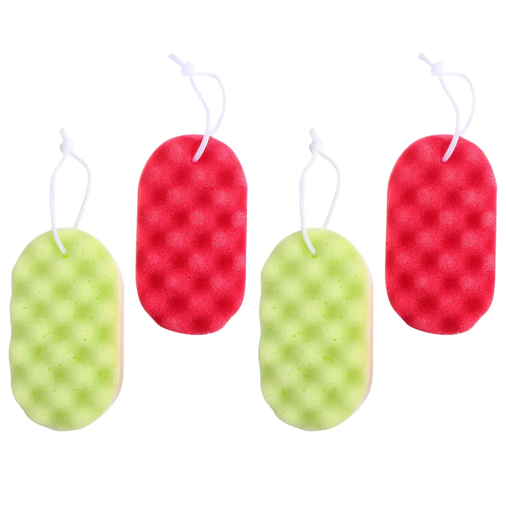 

4 Pcs Bath Sponge Sponges Body Scrubber Scrubbing Bathing Adult Relaxing Tools Exfoliating Cleaning