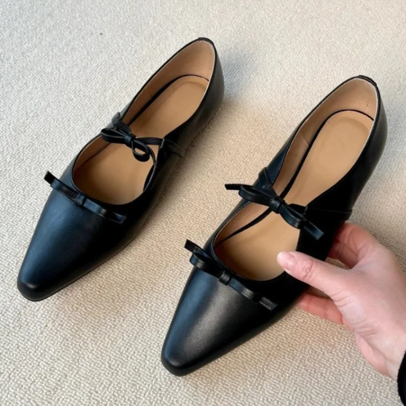 Czarne mokasyny z kokardą, dam – Women'S Shoes Loafers Black recenzja i cena
